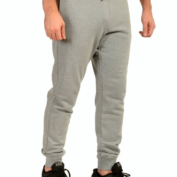Versace Men's Gray & White Logo Medusa Head Sweat Track Pants US L IT 52 - Picture 2 of 6